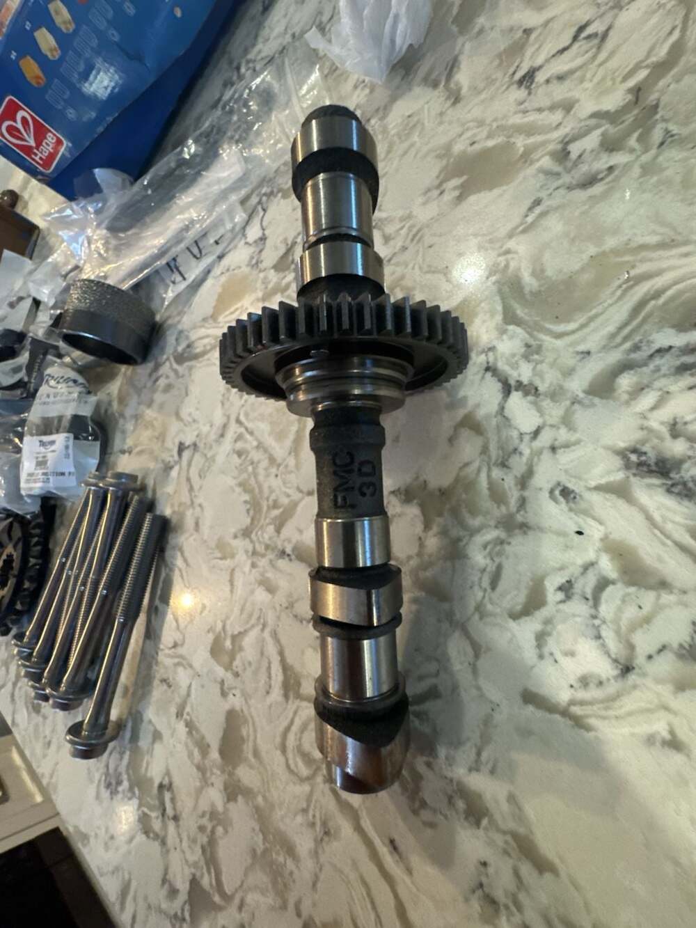 Engine Camshaft with Gear Sprocket & several new Triumph&used parts$160 or best